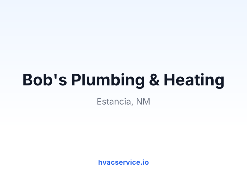Bob's Plumbing & Heating