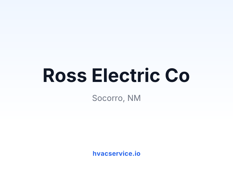 Ross Electric Co