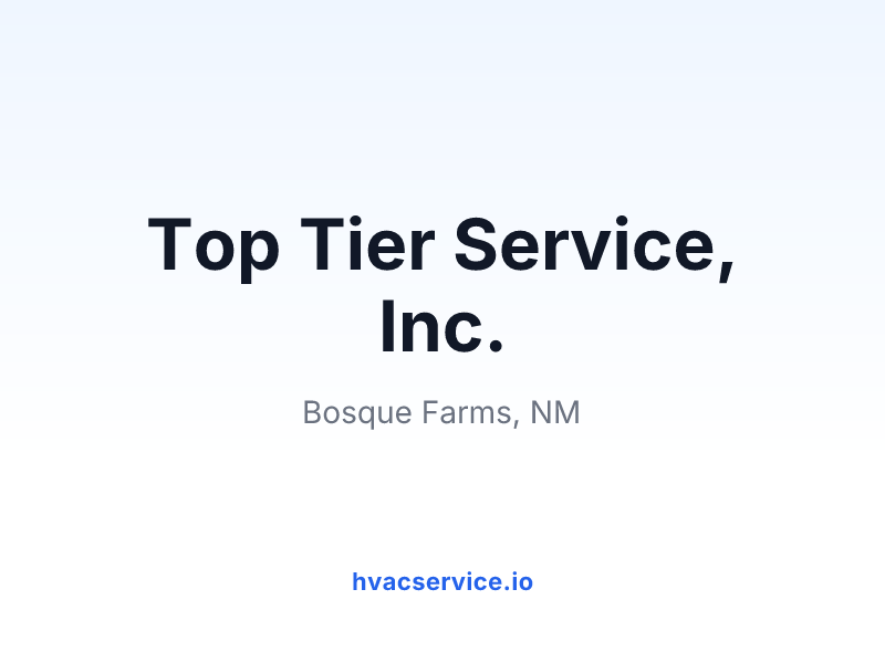 Top Tier Service, Inc.