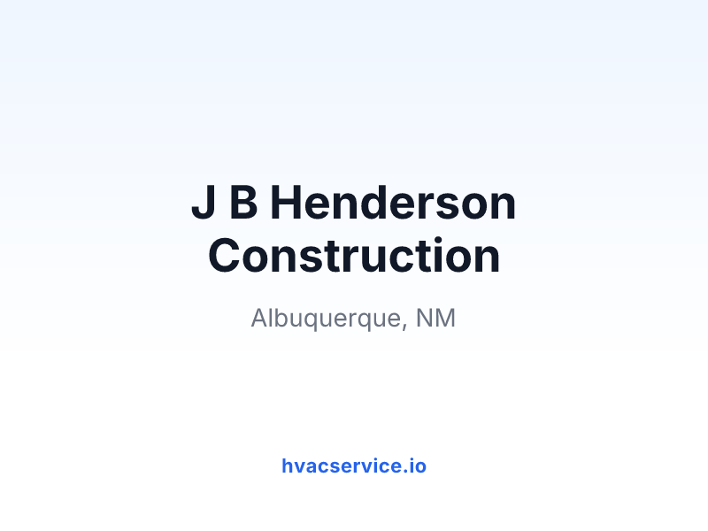 J B Henderson Construction