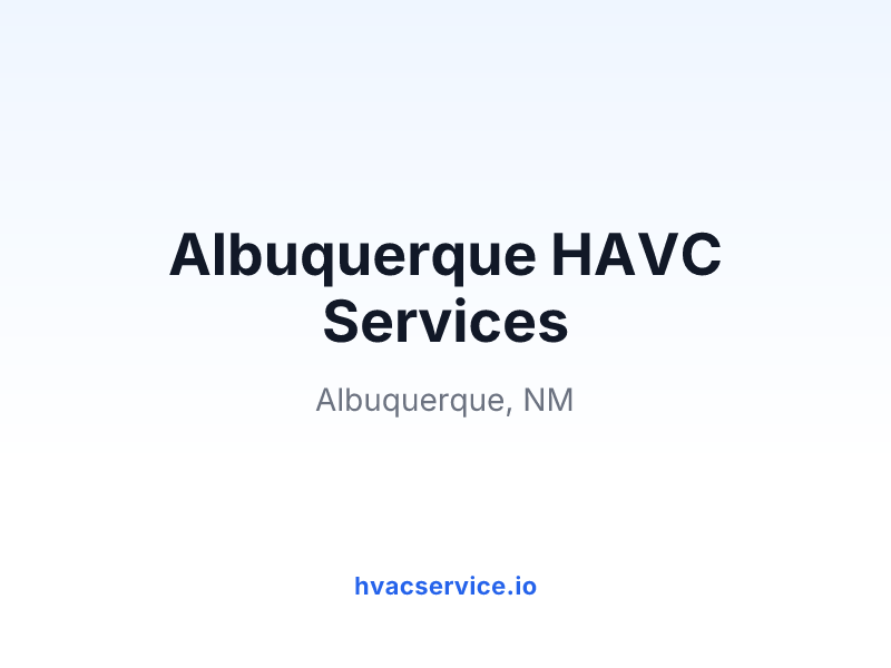 Albuquerque HAVC Services