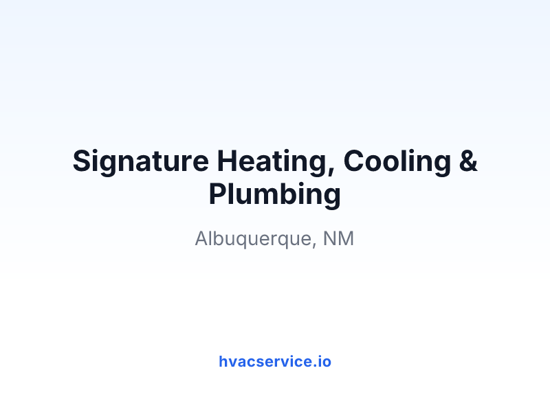 Signature Heating, Cooling & Plumbing