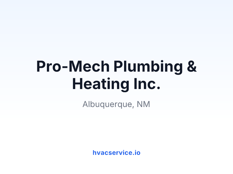 Pro-Mech Plumbing & Heating Inc.
