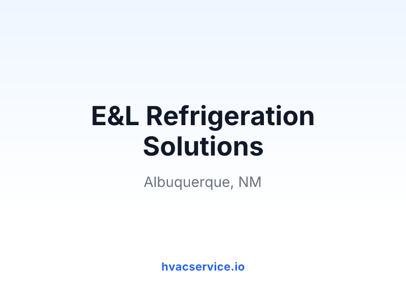 E&L Refrigeration Solutions