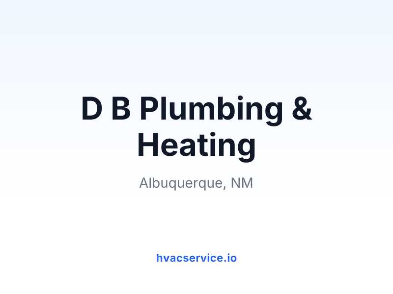 D B Plumbing & Heating
