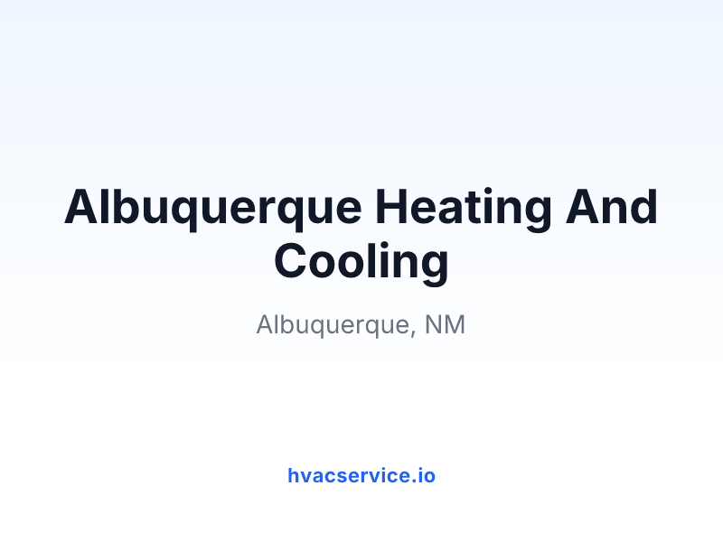 Albuquerque Heating And Cooling