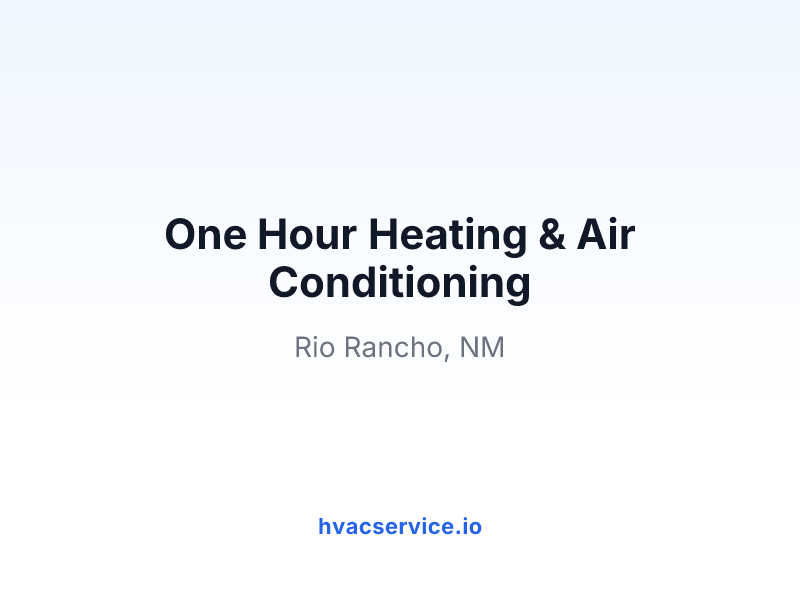 One Hour Heating & Air Conditioning