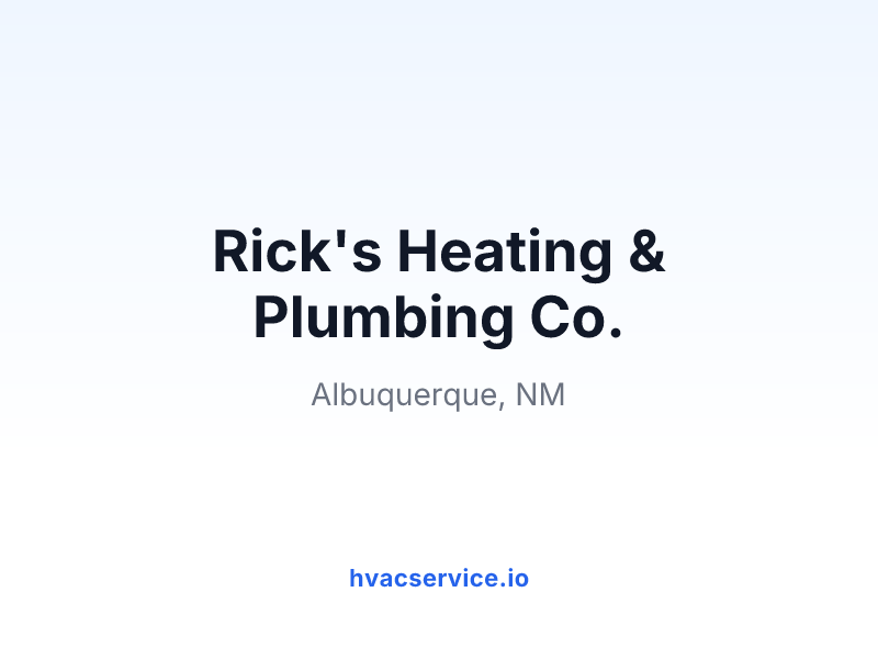 Rick's Heating & Plumbing Co.