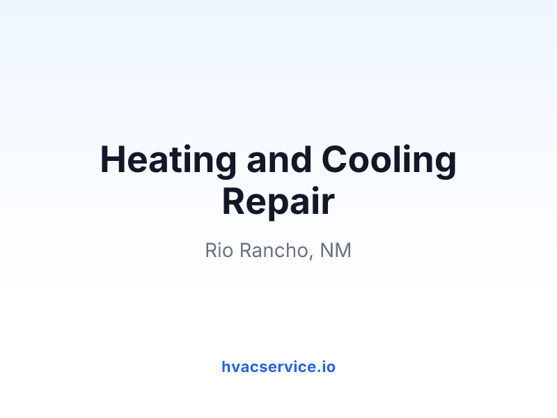 Heating and Cooling Repair