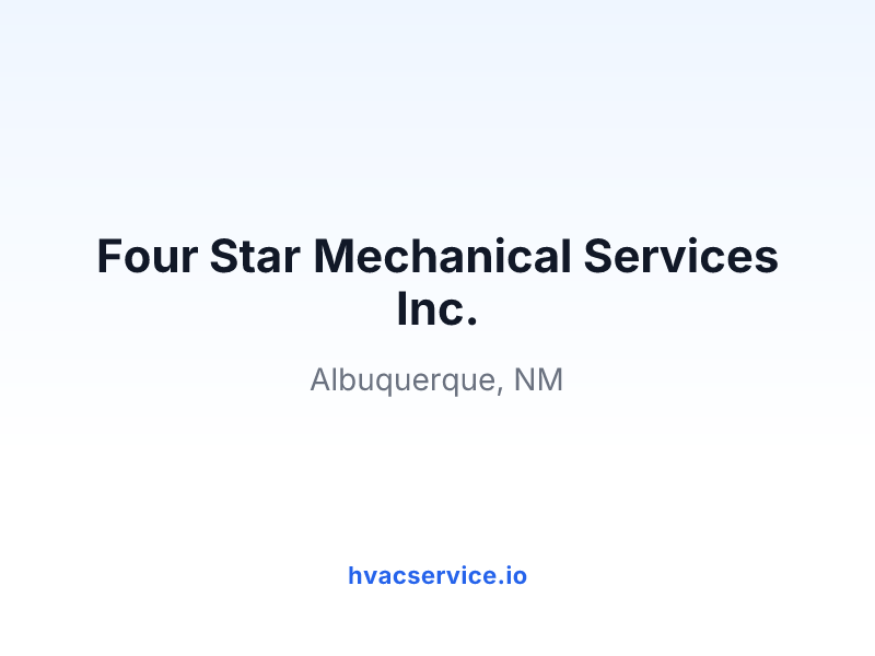 Four Star Mechanical Services Inc.