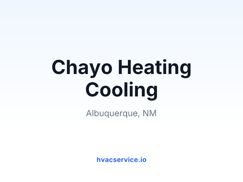 Chayo Heating Cooling