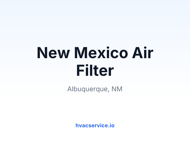 New Mexico Air Filter