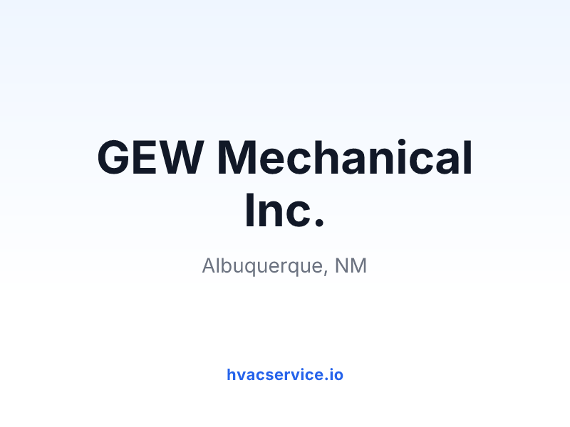 GEW Mechanical Inc.
