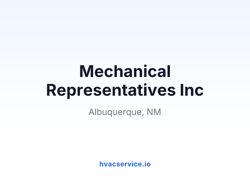 Mechanical Representatives Inc
