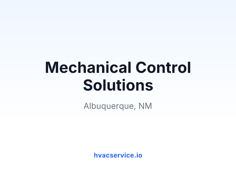 Mechanical Control Solutions