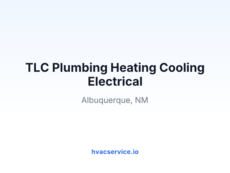 TLC Plumbing Heating Cooling Electrical