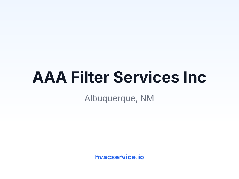 AAA Filter Services Inc