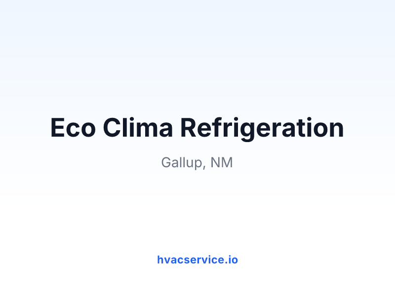 Eco Clima Refrigeration