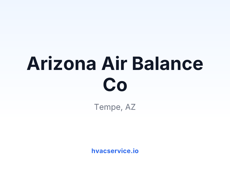 Arizona Air Balance Co