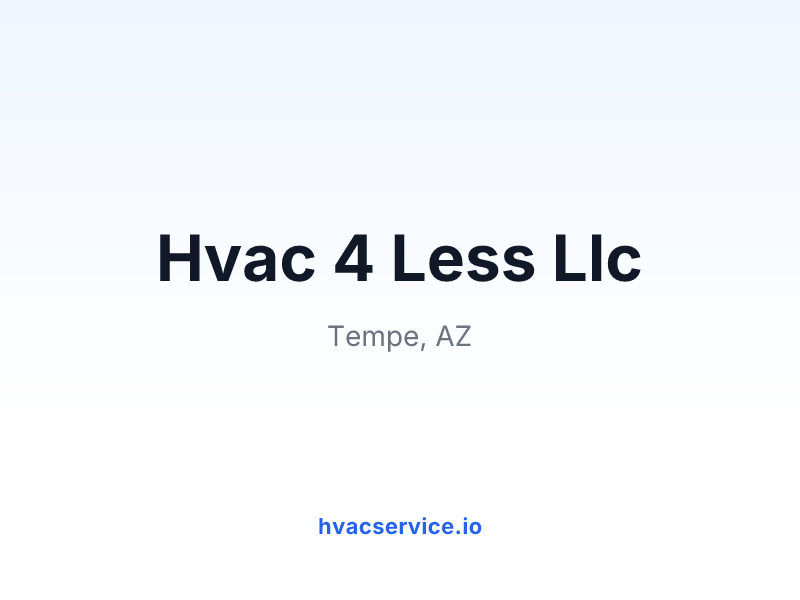 Hvac 4 Less Llc