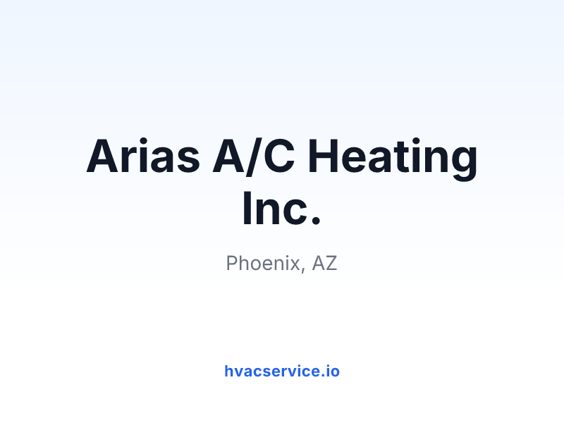 Arias A/C Heating Inc.