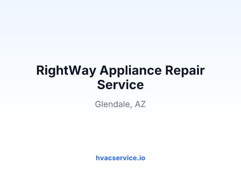 RightWay Appliance Repair Service