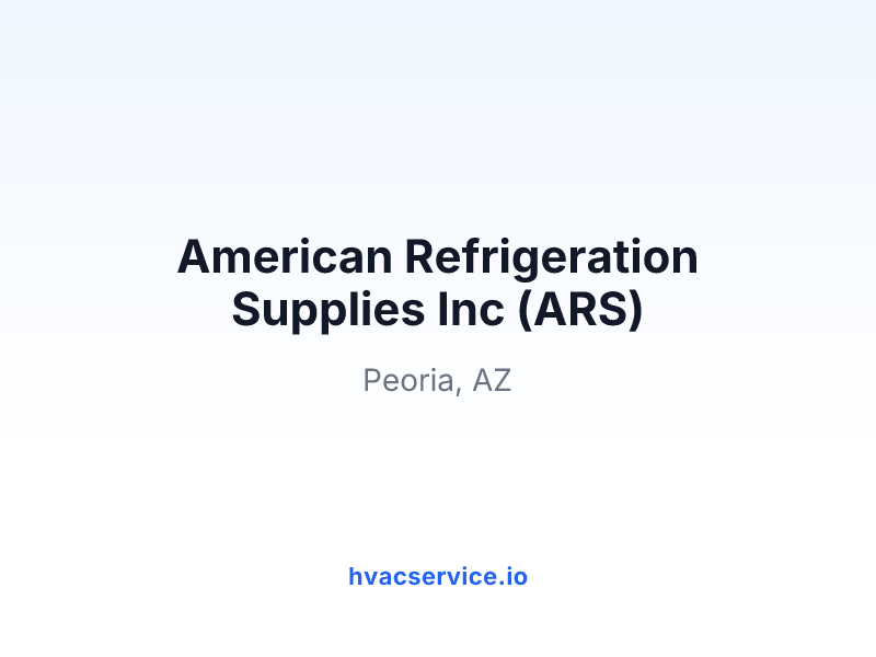 American Refrigeration Supplies Inc (ARS)