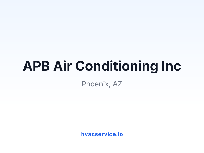 APB Air Conditioning Inc