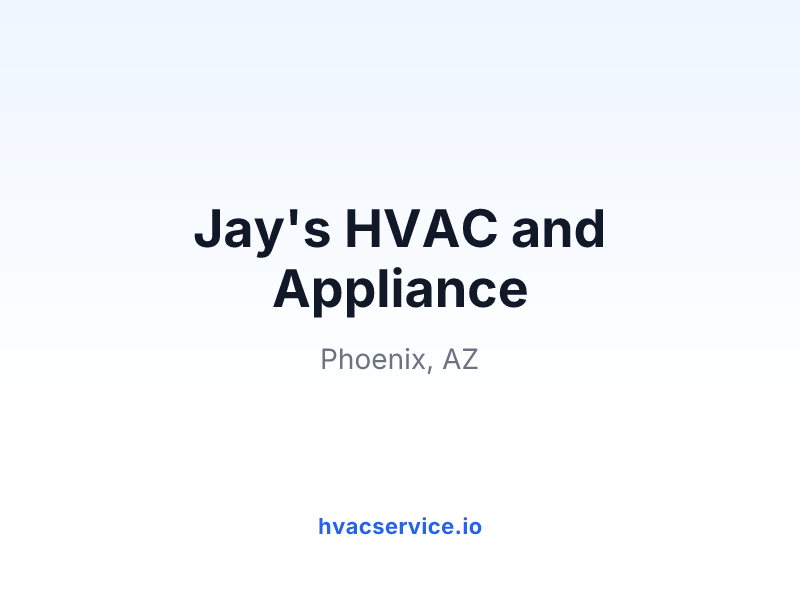 Jay's HVAC and Appliance