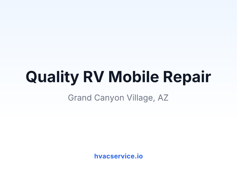 Quality RV Mobile Repair