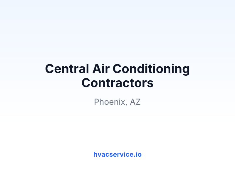 Central Air Conditioning Contractors