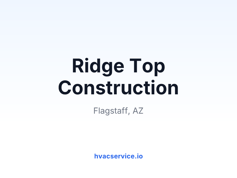 Ridge Top Construction