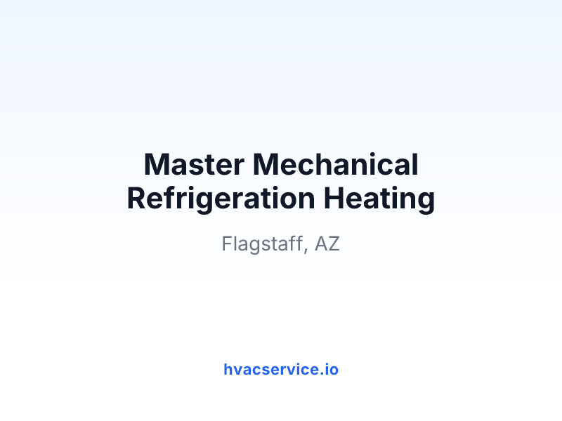 Master Mechanical Refrigeration Heating