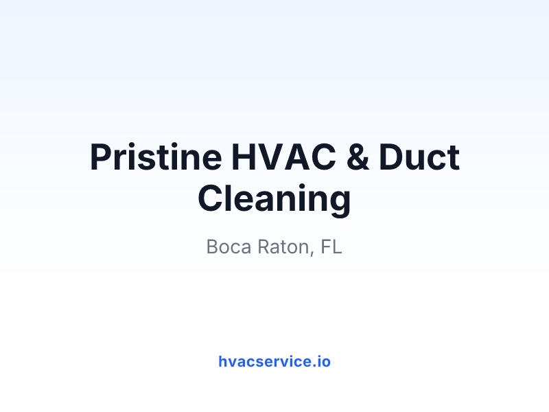 Pristine HVAC & Duct Cleaning