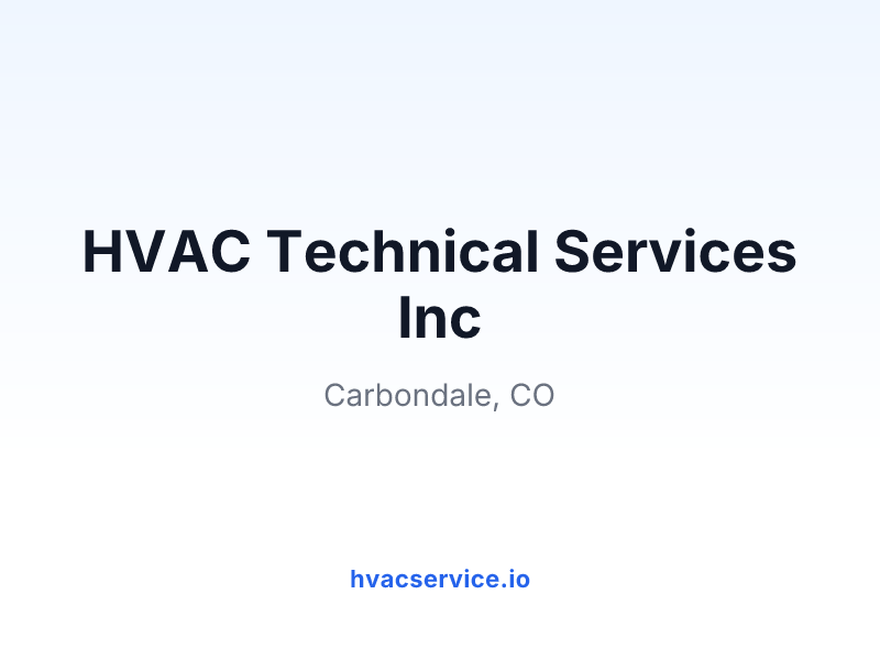 HVAC Technical Services Inc