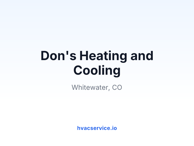 Don's Heating and Cooling