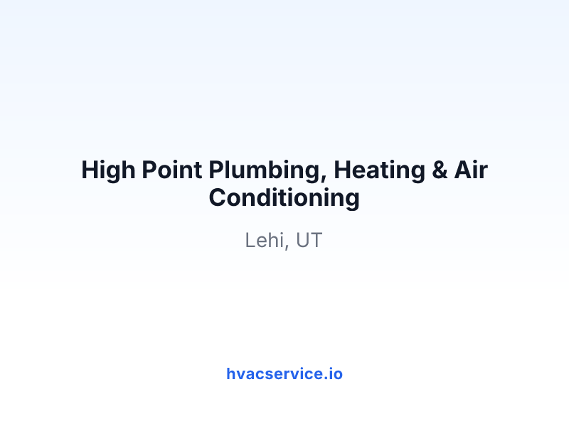 High Point Plumbing, Heating & Air Conditioning