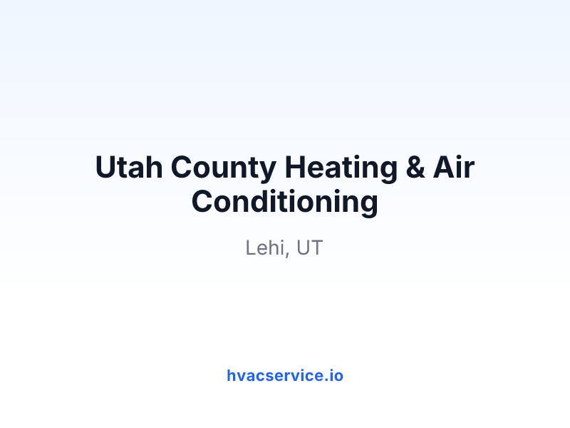 Utah County Heating & Air Conditioning