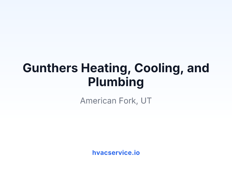 Gunthers Heating, Cooling, and Plumbing