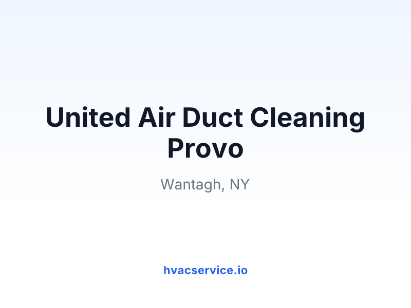 United Air Duct Cleaning Provo