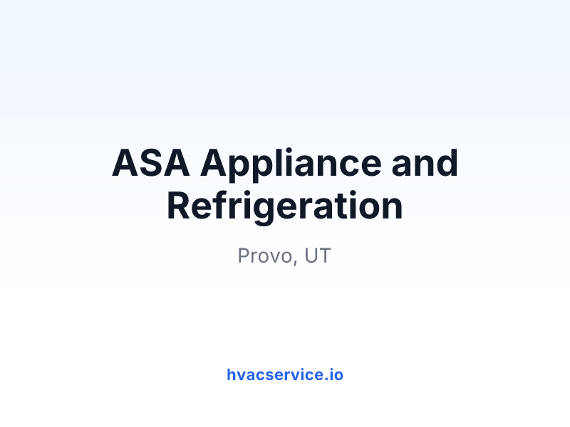 ASA Appliance and Refrigeration