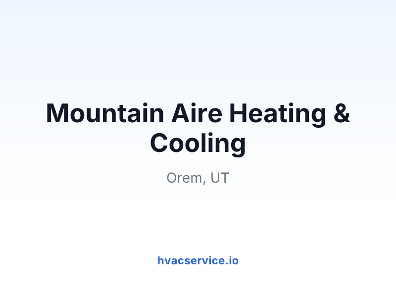 Mountain Aire Heating & Cooling