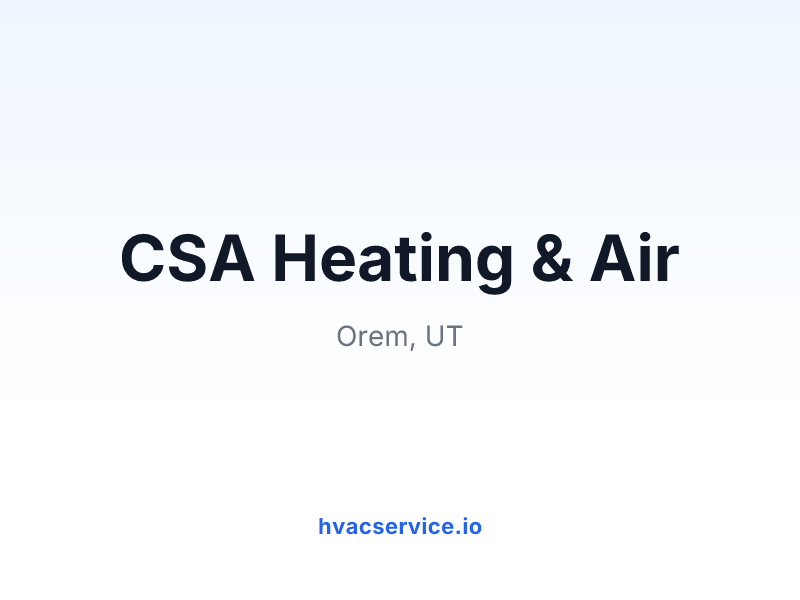 CSA Heating & Air