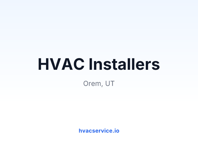 HVAC Installers