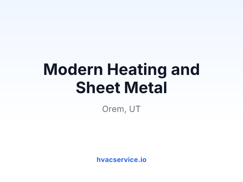 Modern Heating and Sheet Metal