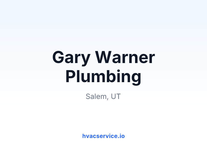 Gary Warner Plumbing