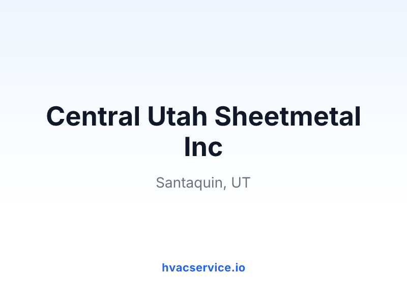 Central Utah Sheetmetal Inc