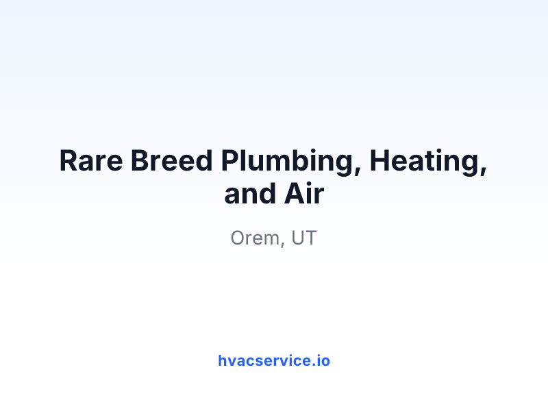 Rare Breed Plumbing, Heating, and Air