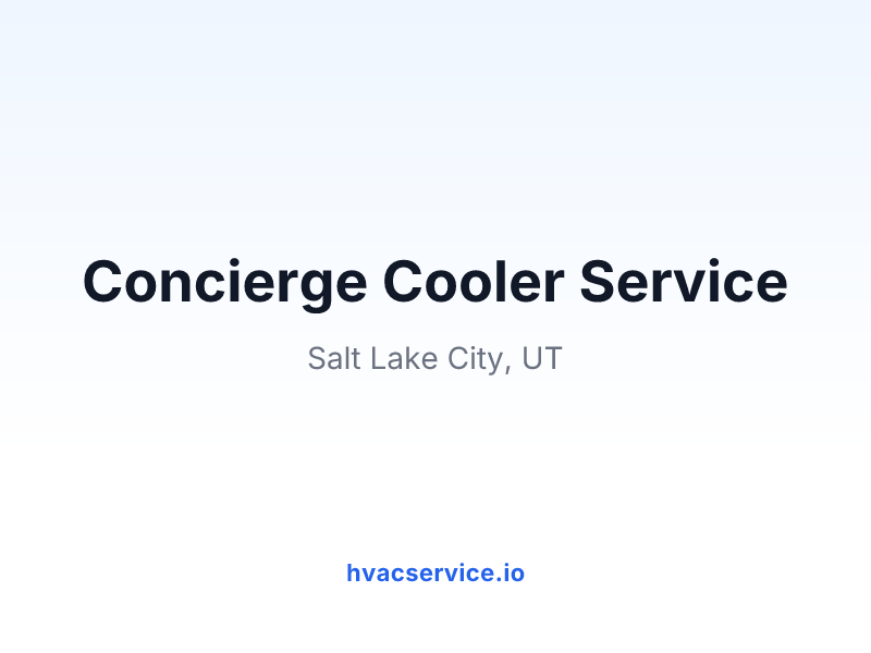 Concierge Cooler Service