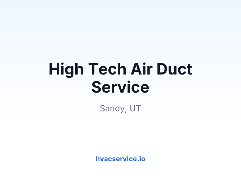 High Tech Air Duct Service